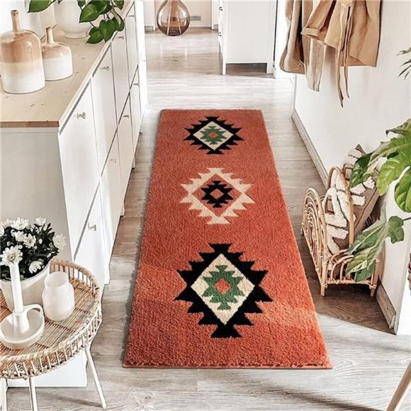 NEW Soft Boho Area Runner Rug - Picture 6 of 6